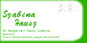 szabina hausz business card